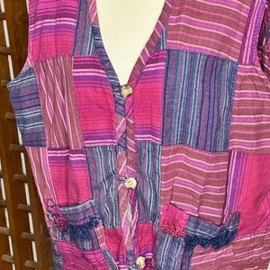 Vintage Men’s Stefano Vest Hippie 80’s Boho Native